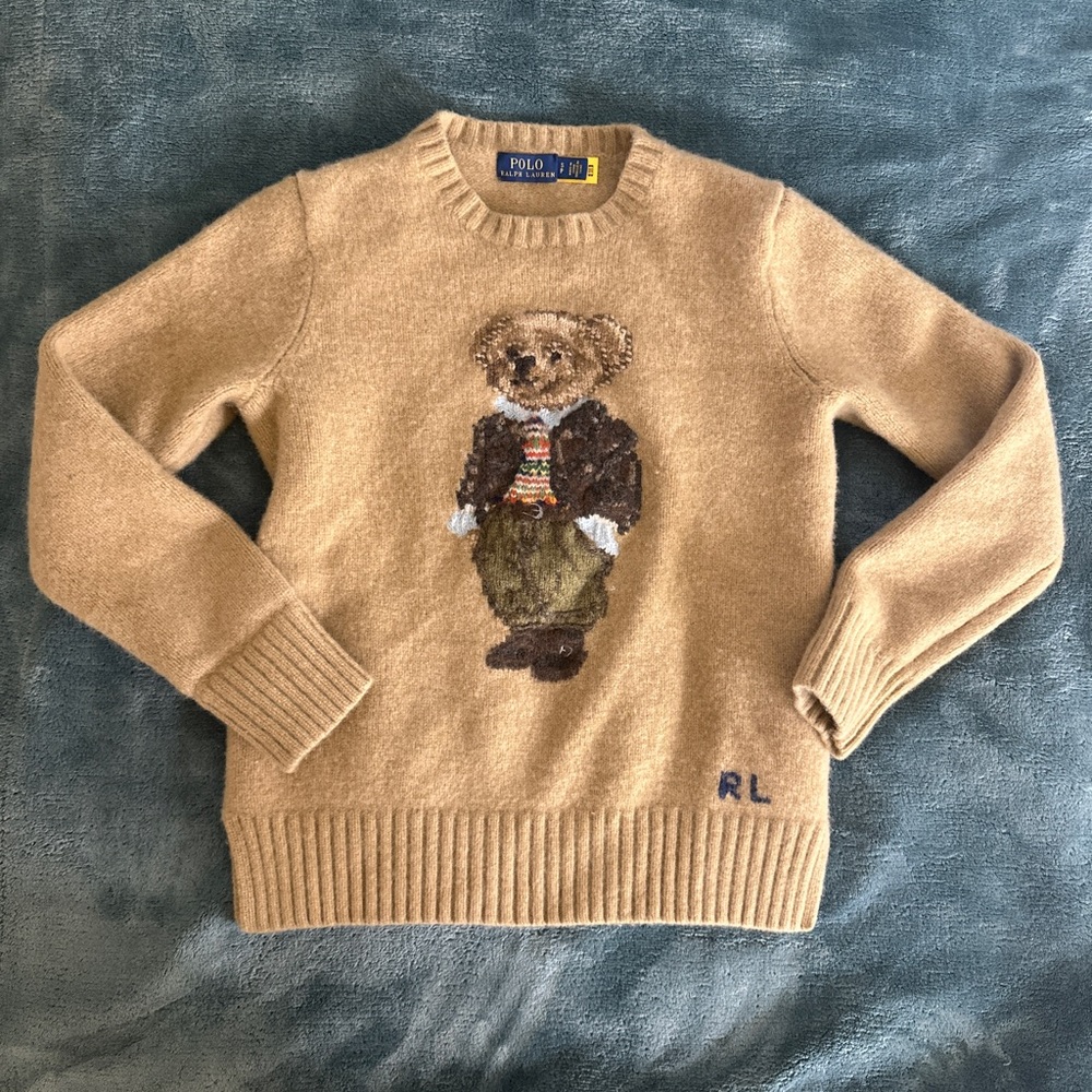 Ralph Lauren Tan Bear Sweater for women